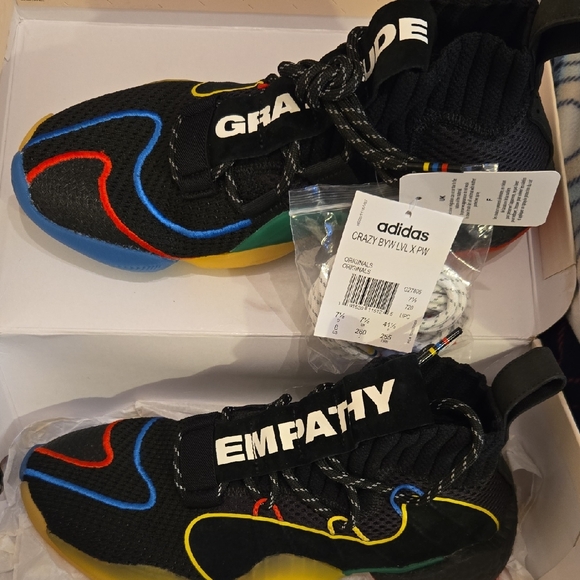 adidas Black Sneakers with Multicolor Design - Picture 1 of 9